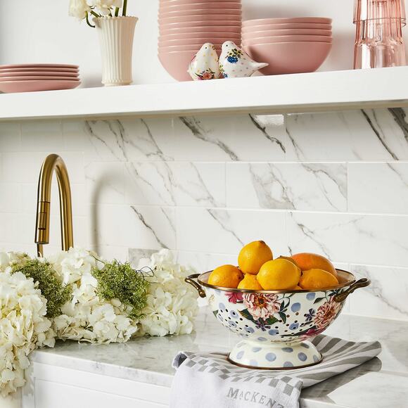 Mackenzie Childs Wildflowers Bird Salt & Pepper Shaker Gift Set in Box New - Picture 5 of 9